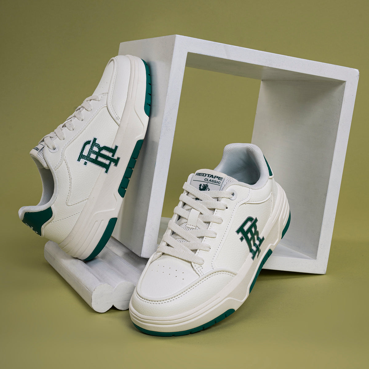 Off White/Green